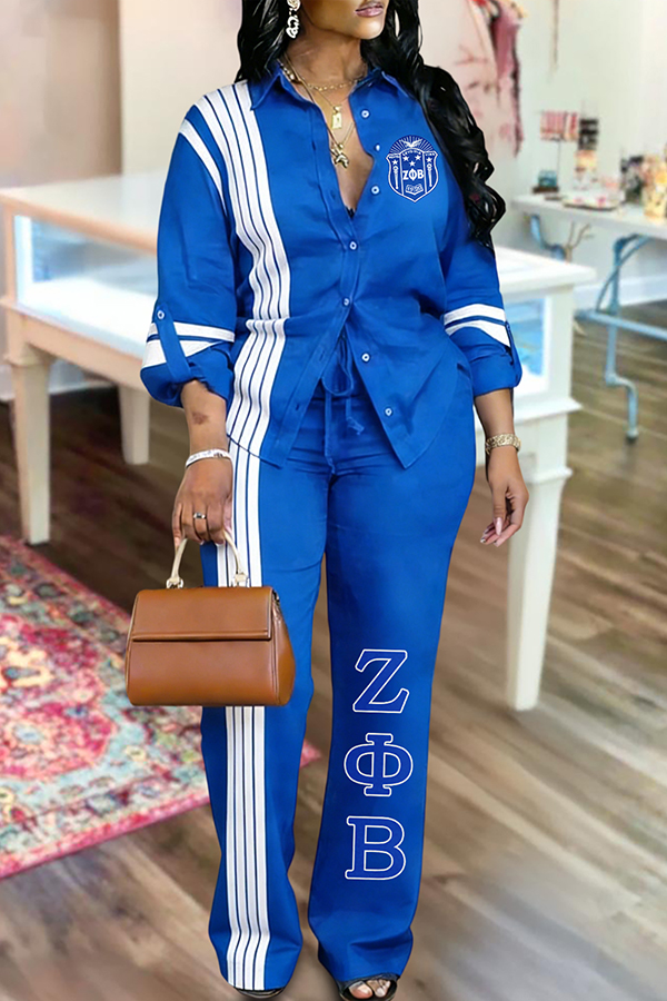 Zeta Phi Beta Sorority Shirt And Pants Two-Piece Set