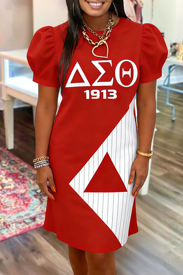Delta Sigma Theta Sorority Short-Sleeve Dress