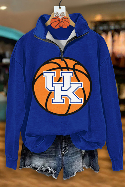 Basketball Game Day Zipper Sweatshirt