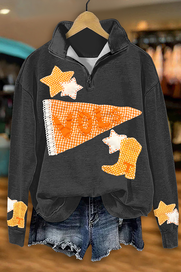 Cute Game Day Zipper Sweatshirt