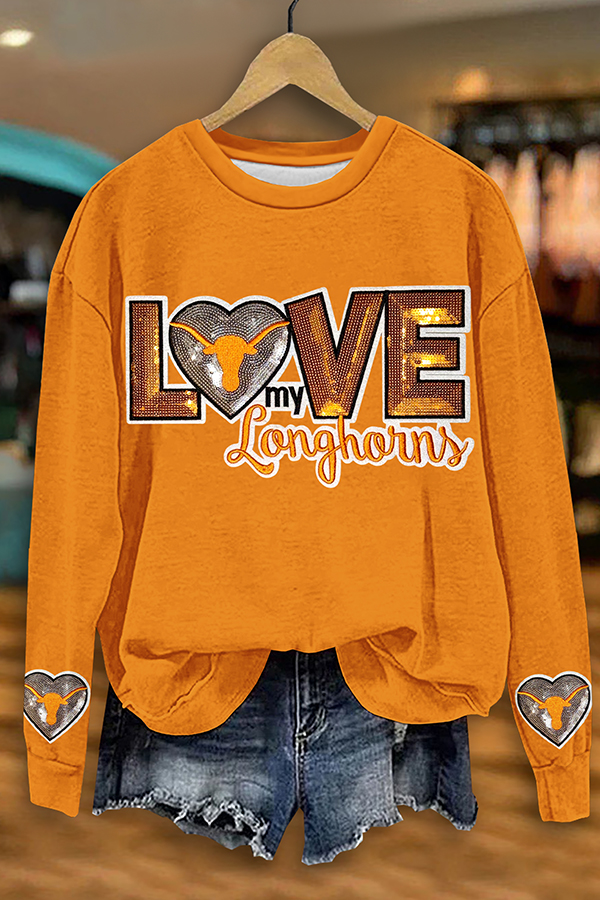 Casual Game Day Longhorns Sweatshirt