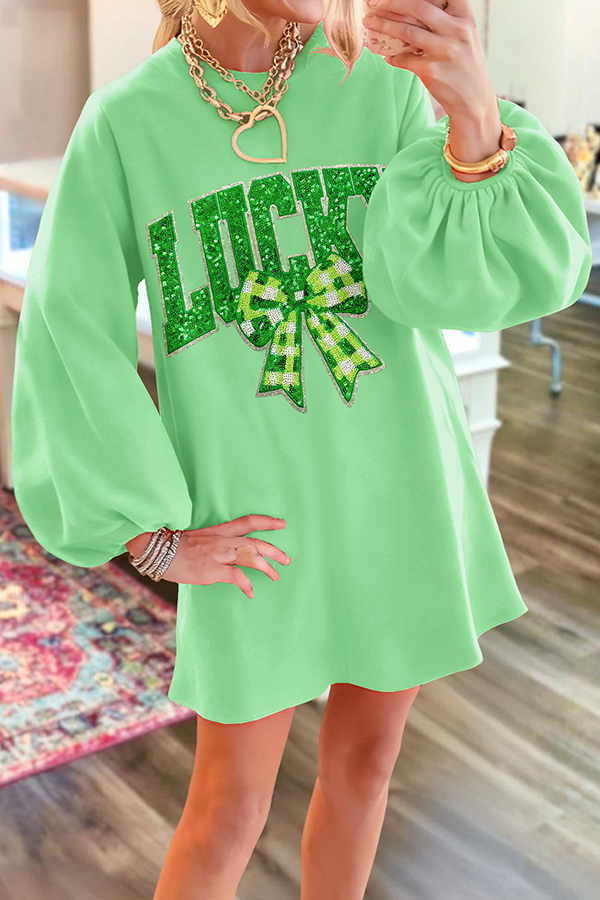 St. Patrick's Day Lucky Sweatshirt Dress