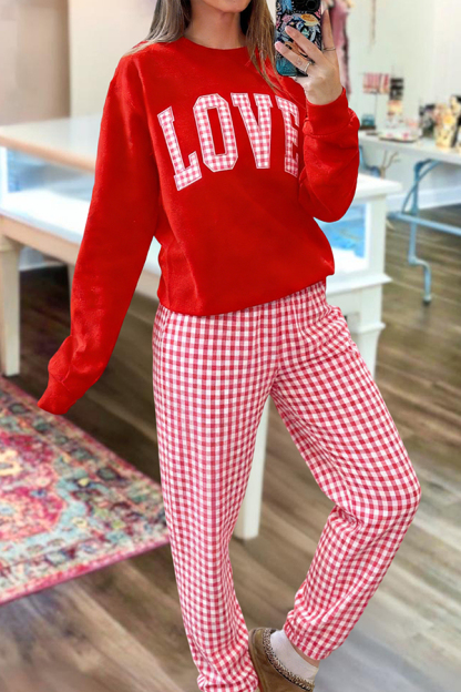 Galentine's Day Party Top And Pants Two-Piece Set