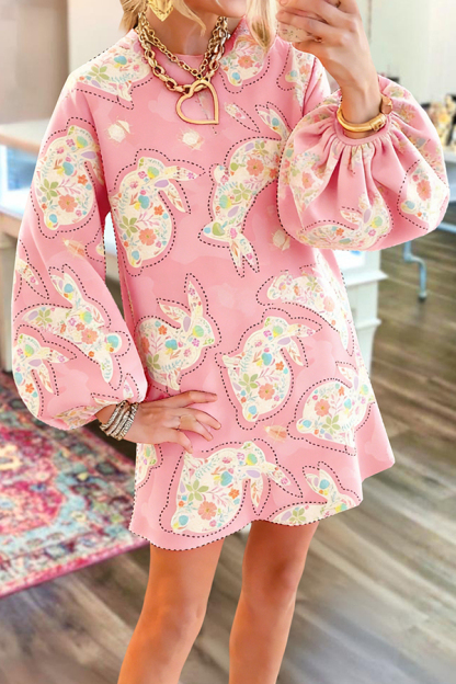 Cute Easter Bunny Sweatshirt Dress
