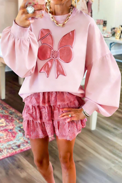 Easter Bunny Ear Lantern Sleeve Sweatshirt