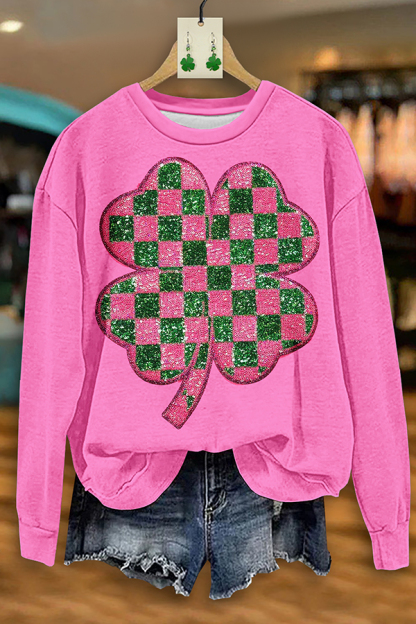 St. Patrick's Day Checkerboard Sweatshirt