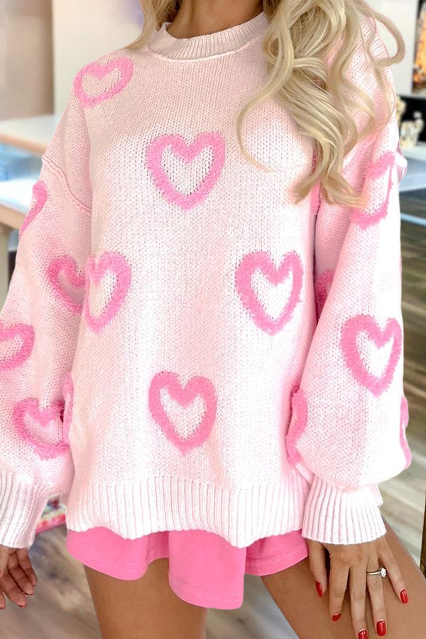 Women's sweater | Sweet Galentine's Day Party Heart Sweater |mywesternoutfit