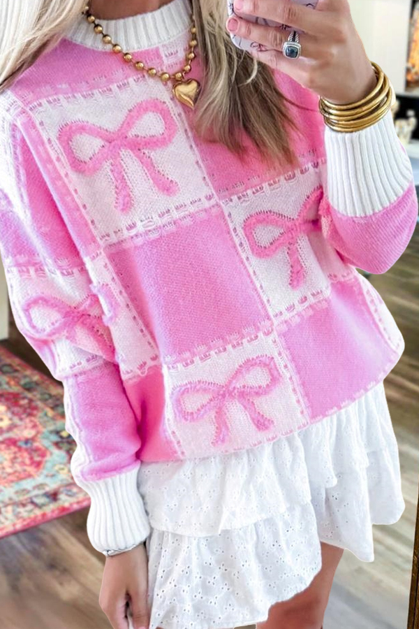 Sweet Galentine's Day Party Bow Sweater