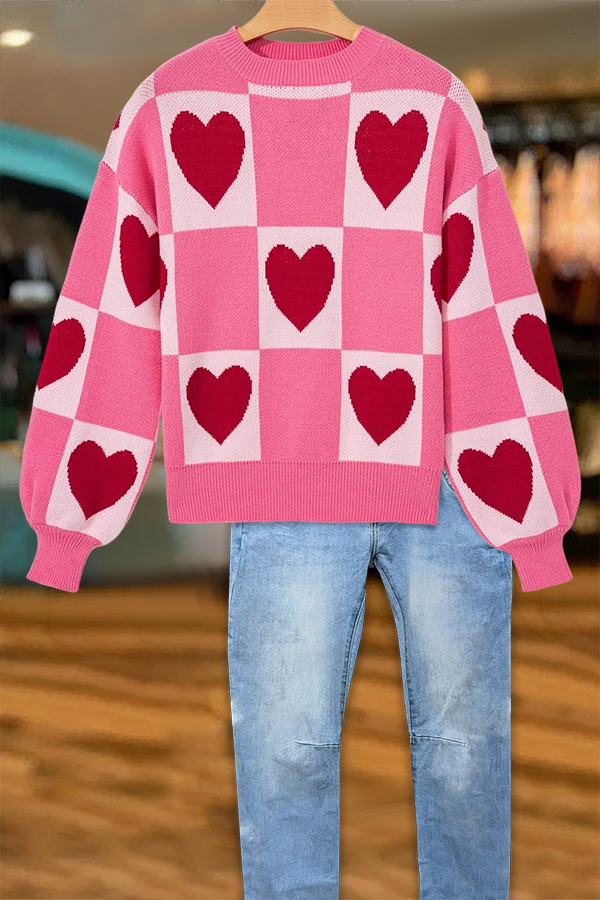 Classic Galentine's Day Party Heart Sweater