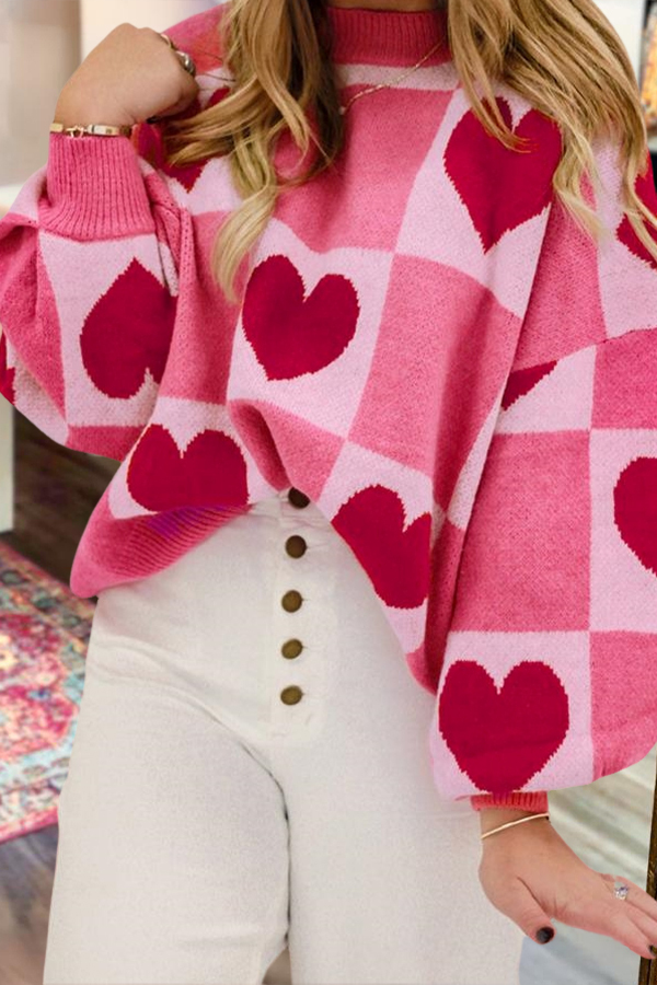Classic Galentine's Day Party Heart Sweater