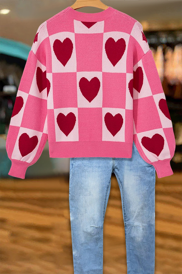 Classic Galentine's Day Party Heart Sweater