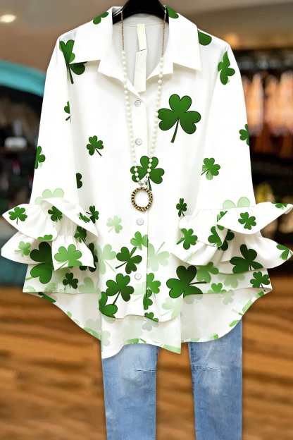 Fresh St. Patrick's Day Ruffle Blouses