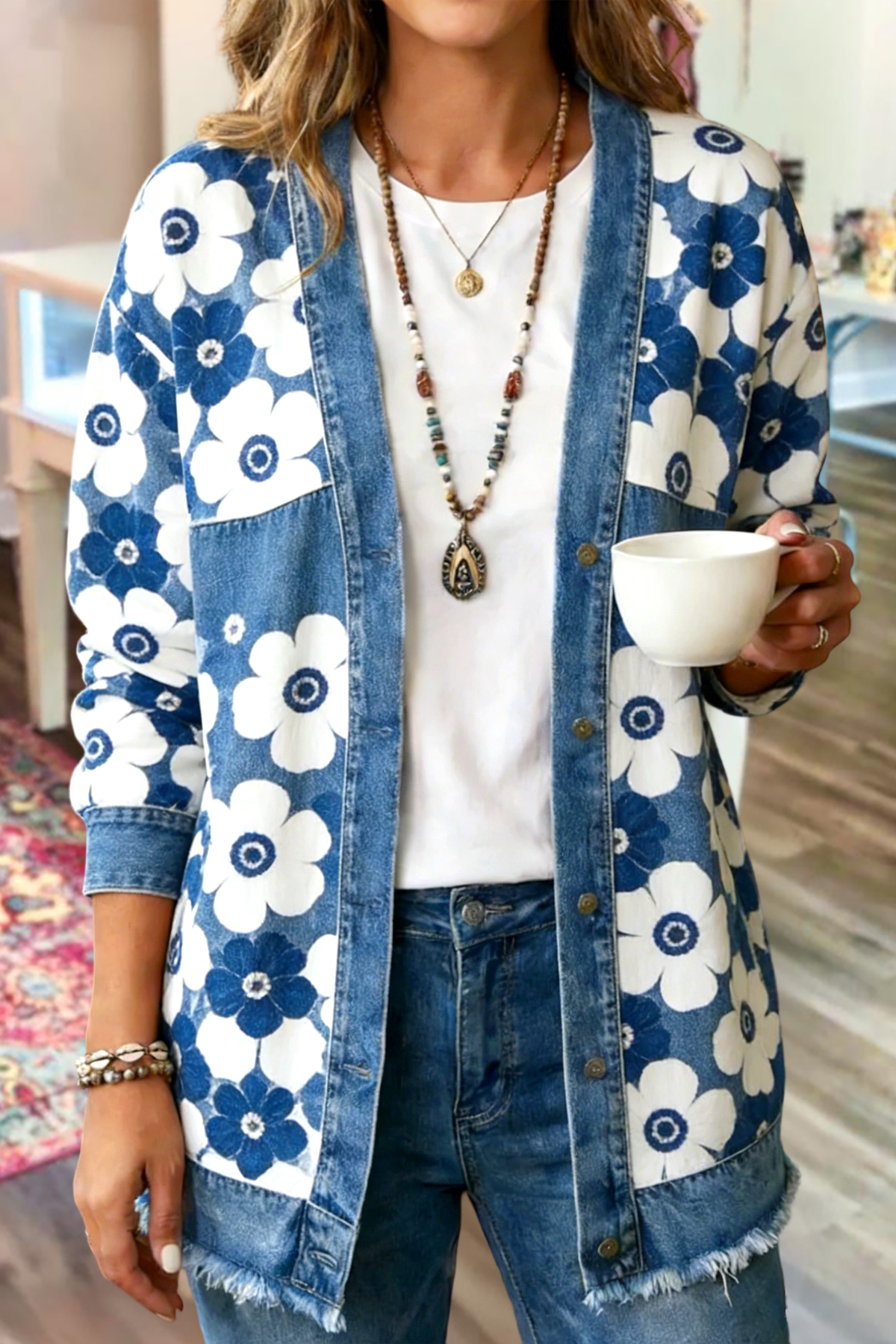 Classic Floral Patchwork Print Jackets