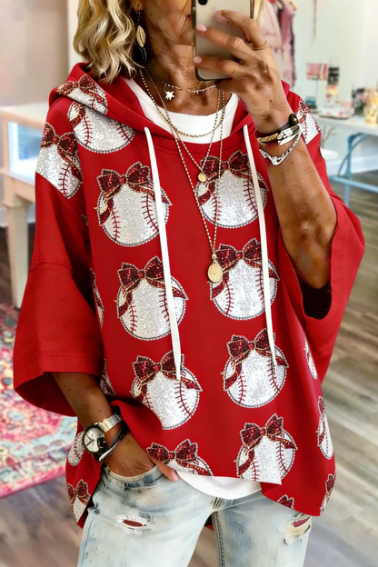 Bow Baseball Game Day Hoodie