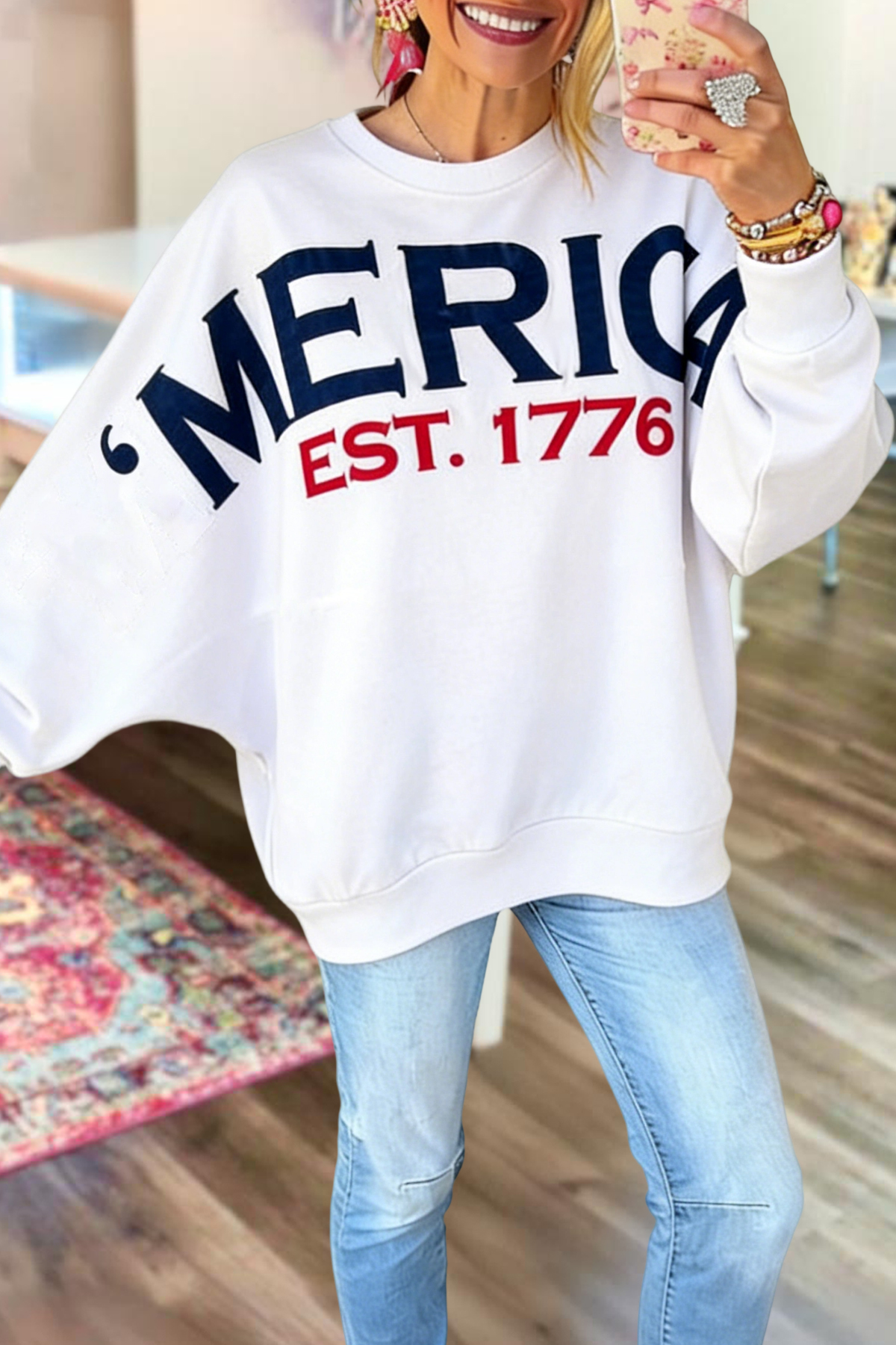 Merica Est. 1776 Loose Sweatshirt