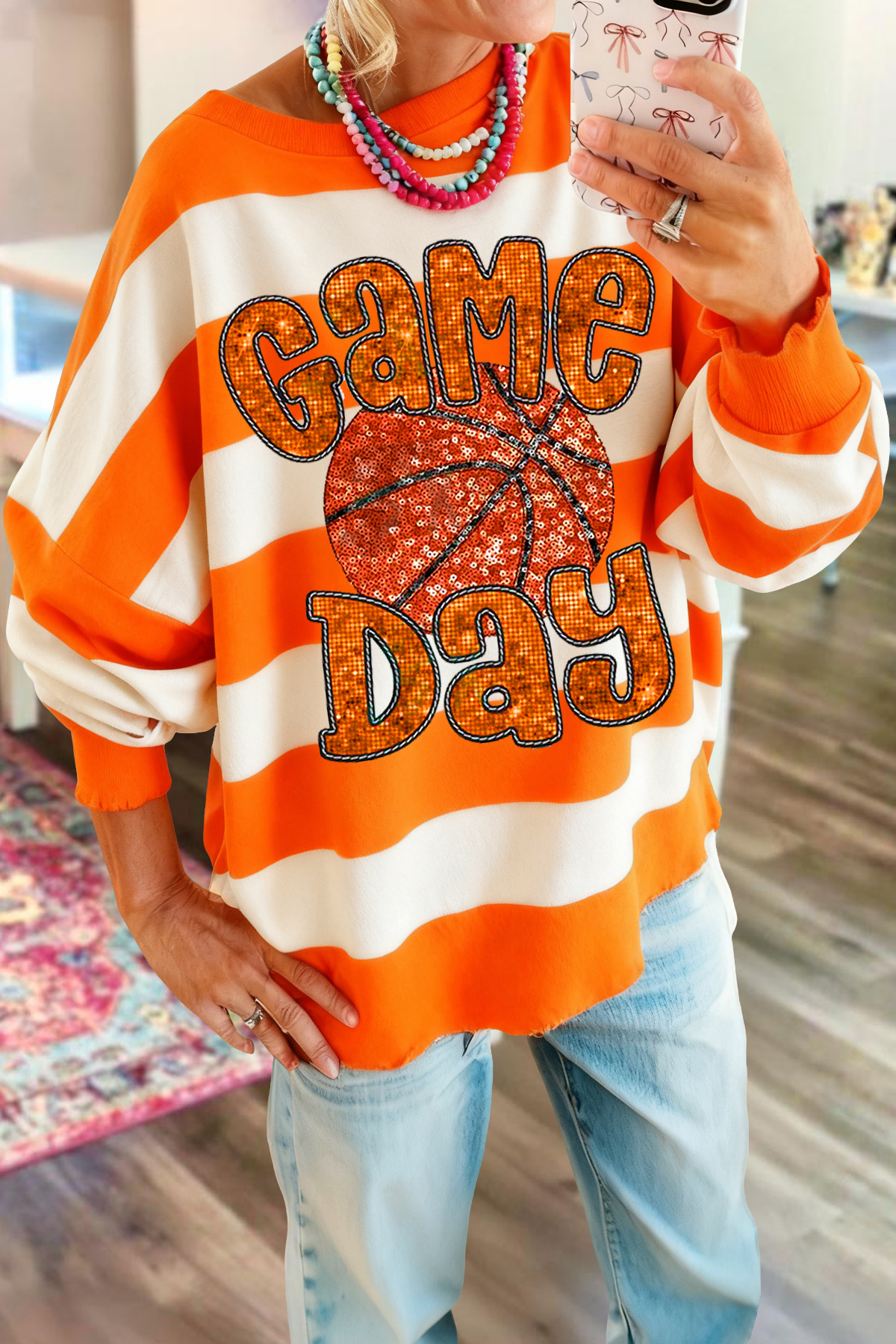 Classic Basketball Game Day Sweatshirt