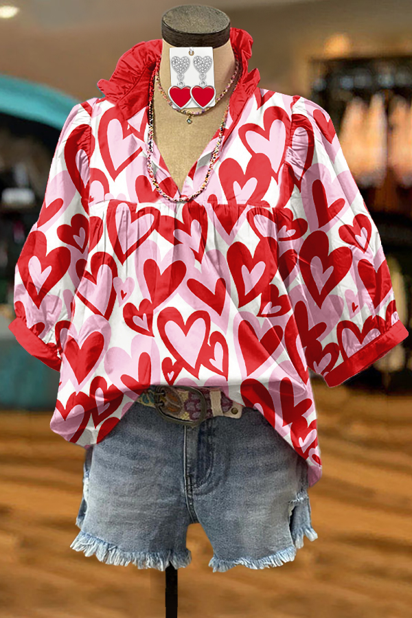 Cute Valentine's Day Heart Blouse