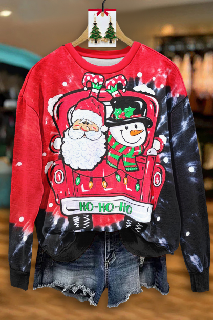 Cute Santa Claus Snowman Sweatshirt