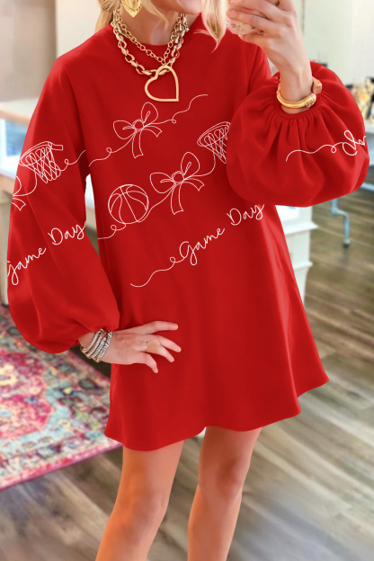 Basketball Game Day Sweatshirt Dress