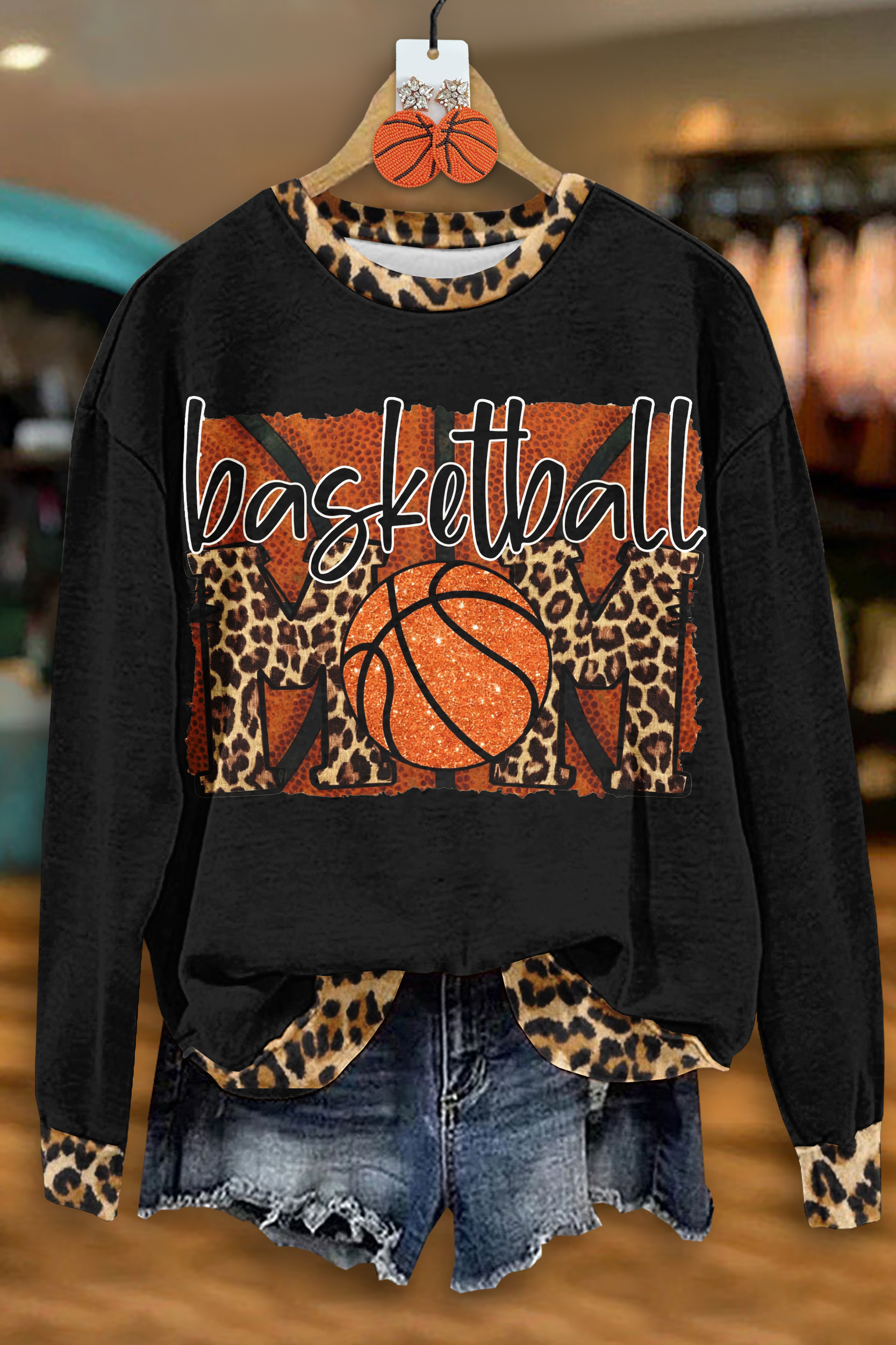 Cozy Basketball Mom Game Day Sweatshirt