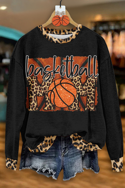 Cozy Basketball Mom Game Day Sweatshirt