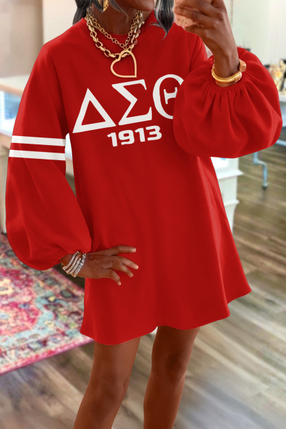 Delta Sigma Theta Sorority Sweatshirt Dress