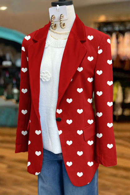 Valentine's Day Heart Suit Jacket