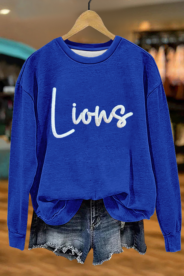 Classic Gameday Lions Print Sweatshirt