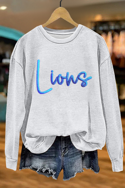 Classic Gameday Lions Print Sweatshirt