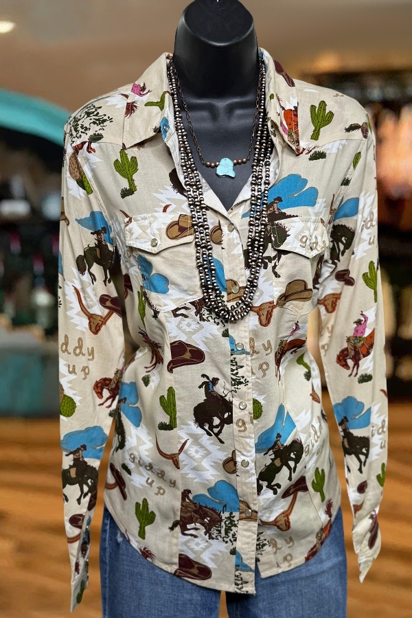 Western Cactus Cowboy Shirt