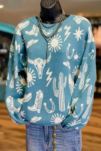 Cute Western Cactus Desert Sweater