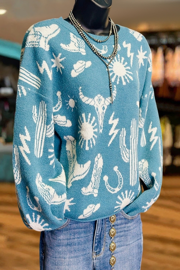Cute Western Cactus Desert Sweater