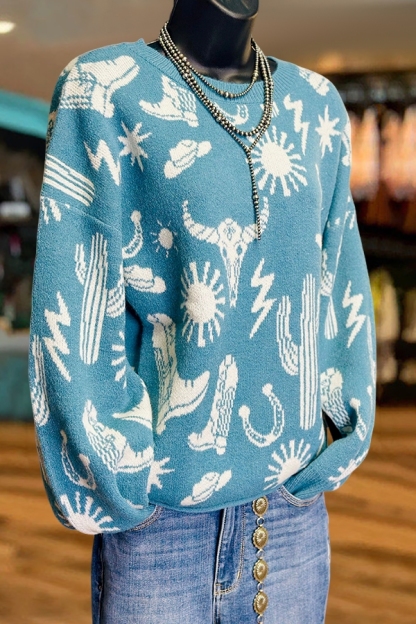 Cute Western Cactus Desert Sweater