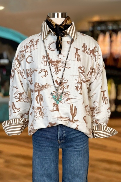 Western Cowgirl Desert Sweatshirt
