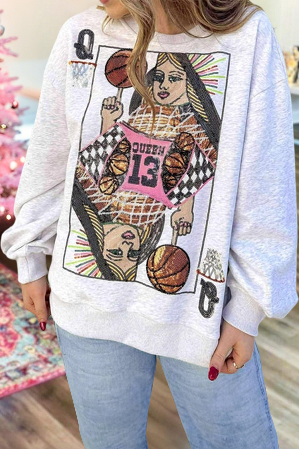 Basketball Queen Card Sweatshirt