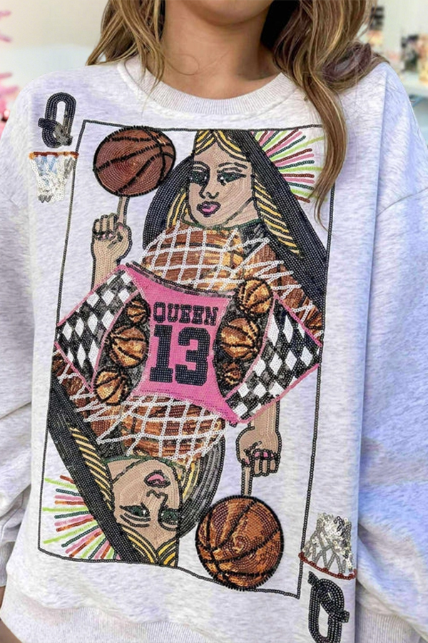 Basketball Queen Card Sweatshirt