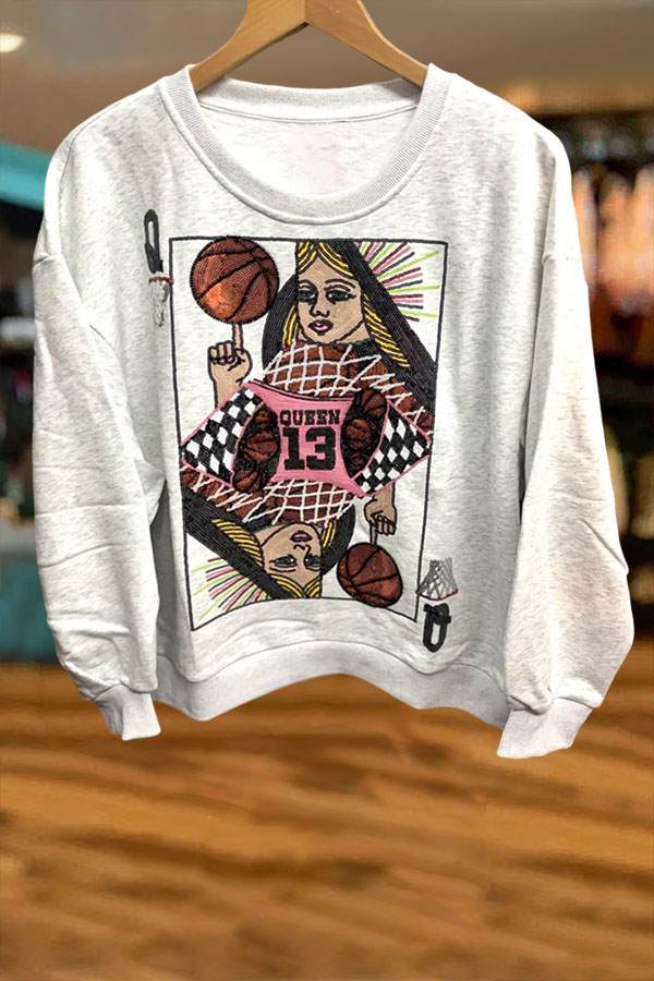 Basketball Queen Card Sweatshirt