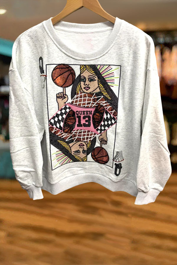 Basketball Queen Card Sweatshirt