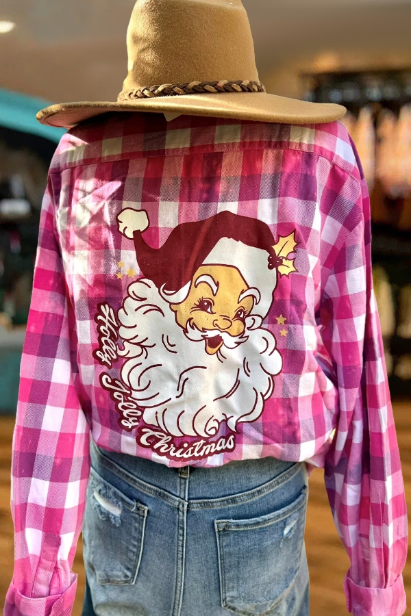 Plaid Santa Claus Shirt