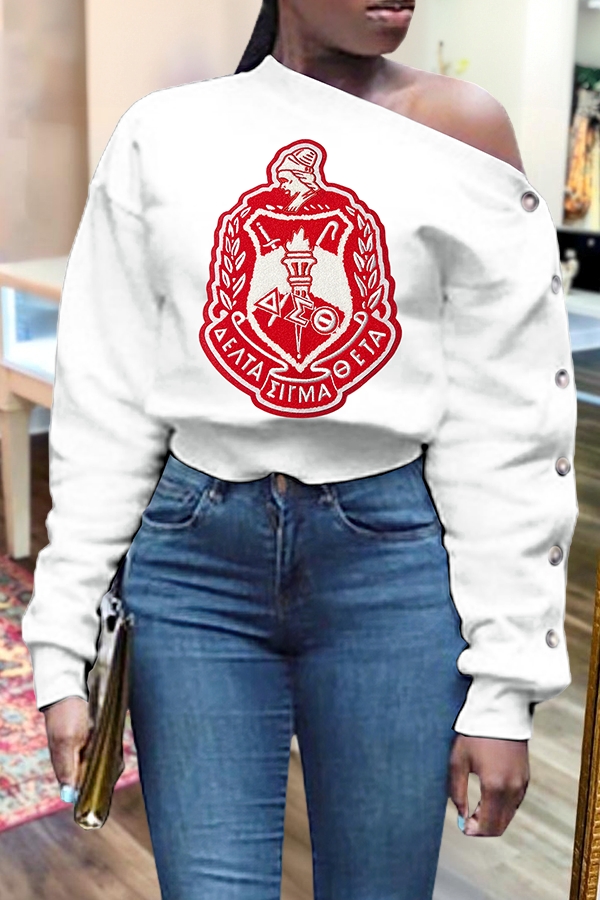 Delta Sigma Theta Sorority Button Sweatshirt