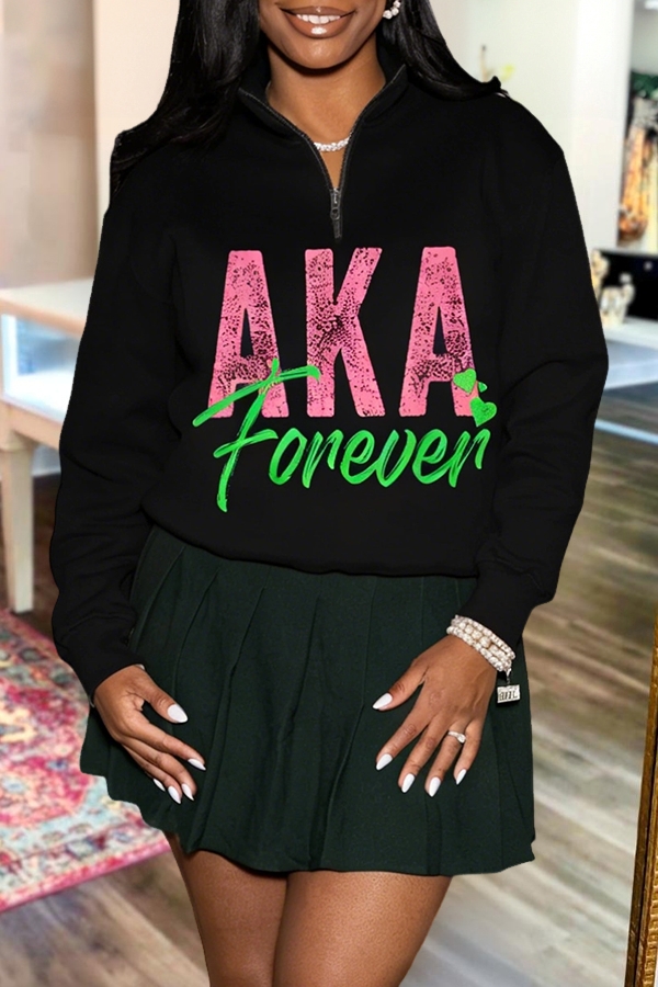 Alpha Kappa Alpha Sorority AKA Forever Zip-Up Sweatshirt