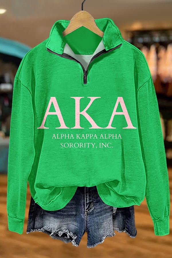 Alpha Kappa Alpha Sorority Zip-Up Sweatshirt