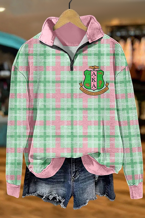 Sweet Alpha Kappa Alpha Sorority Zip-Up Sweatshirt