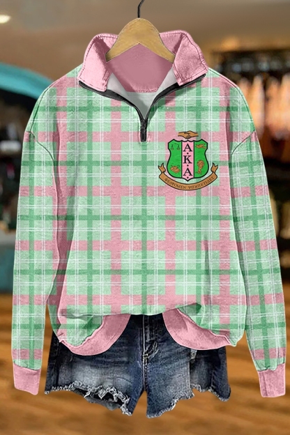 Sweet Alpha Kappa Alpha Sorority Zip-Up Sweatshirt