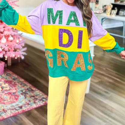Sparkling Mardi Gras Sweatshirt