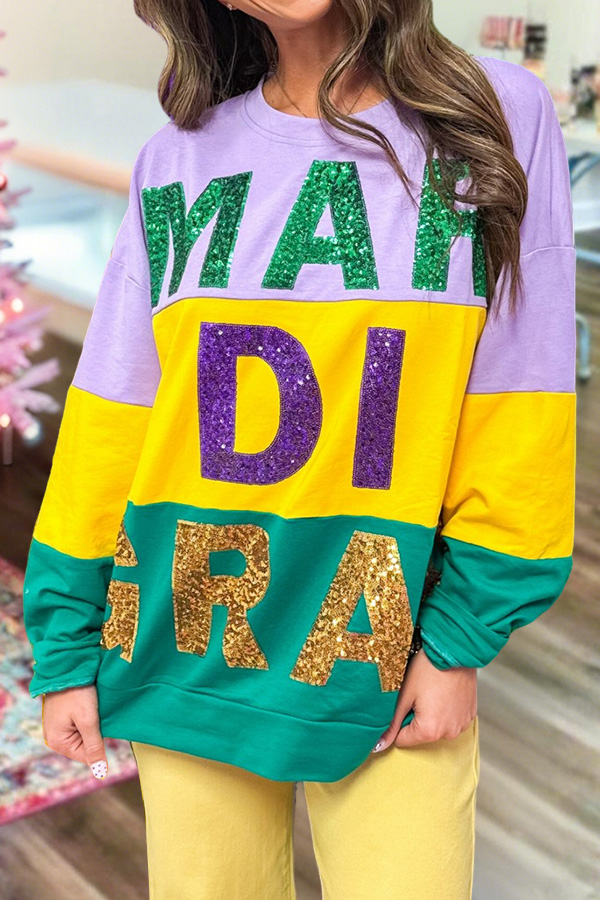 Sparkling Mardi Gras Sweatshirt