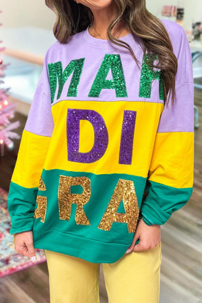 Sparkling Mardi Gras Sweatshirt