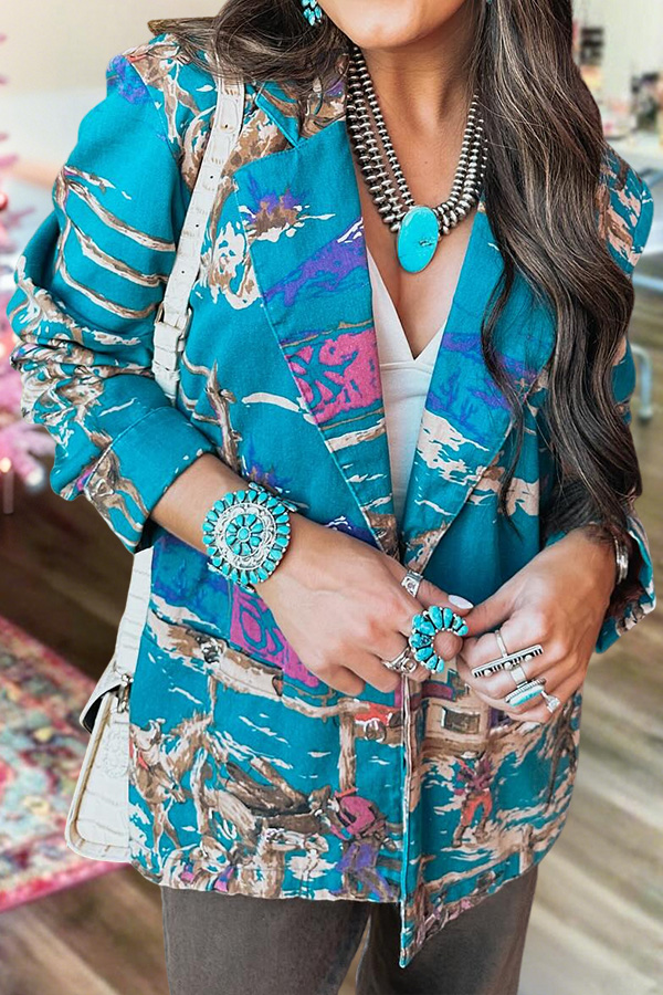 Western Cowgirl Desert Scene Blazer