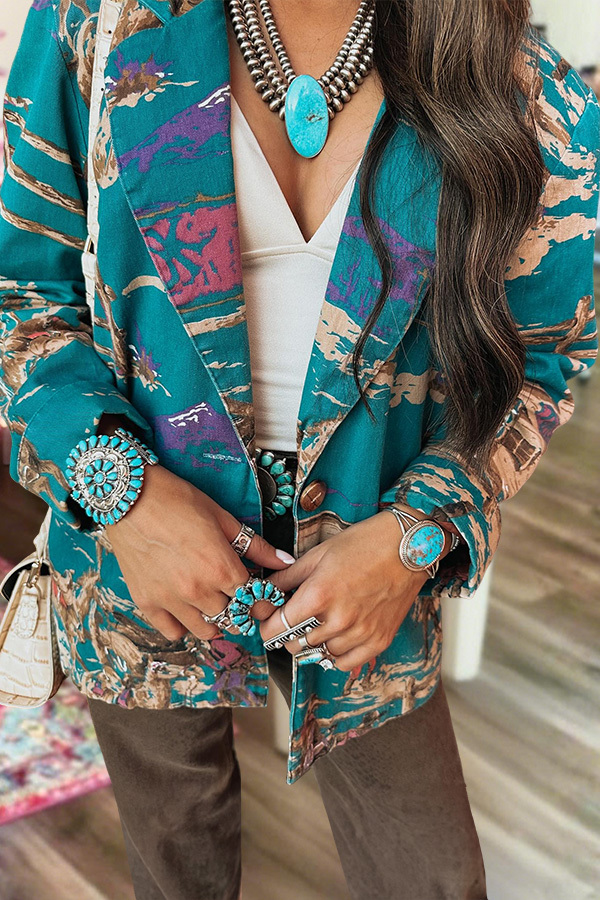 Western Cowgirl Desert Scene Blazer