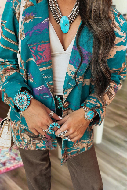 Western Cowgirl Desert Scene Blazer